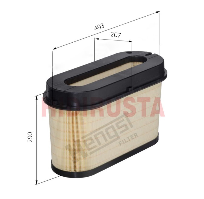 HAVA FILTRESI ACTROS MP 4 AROCS EURO 6 004 094 6804-9204-9604 YUKSEKLIK 264 MM